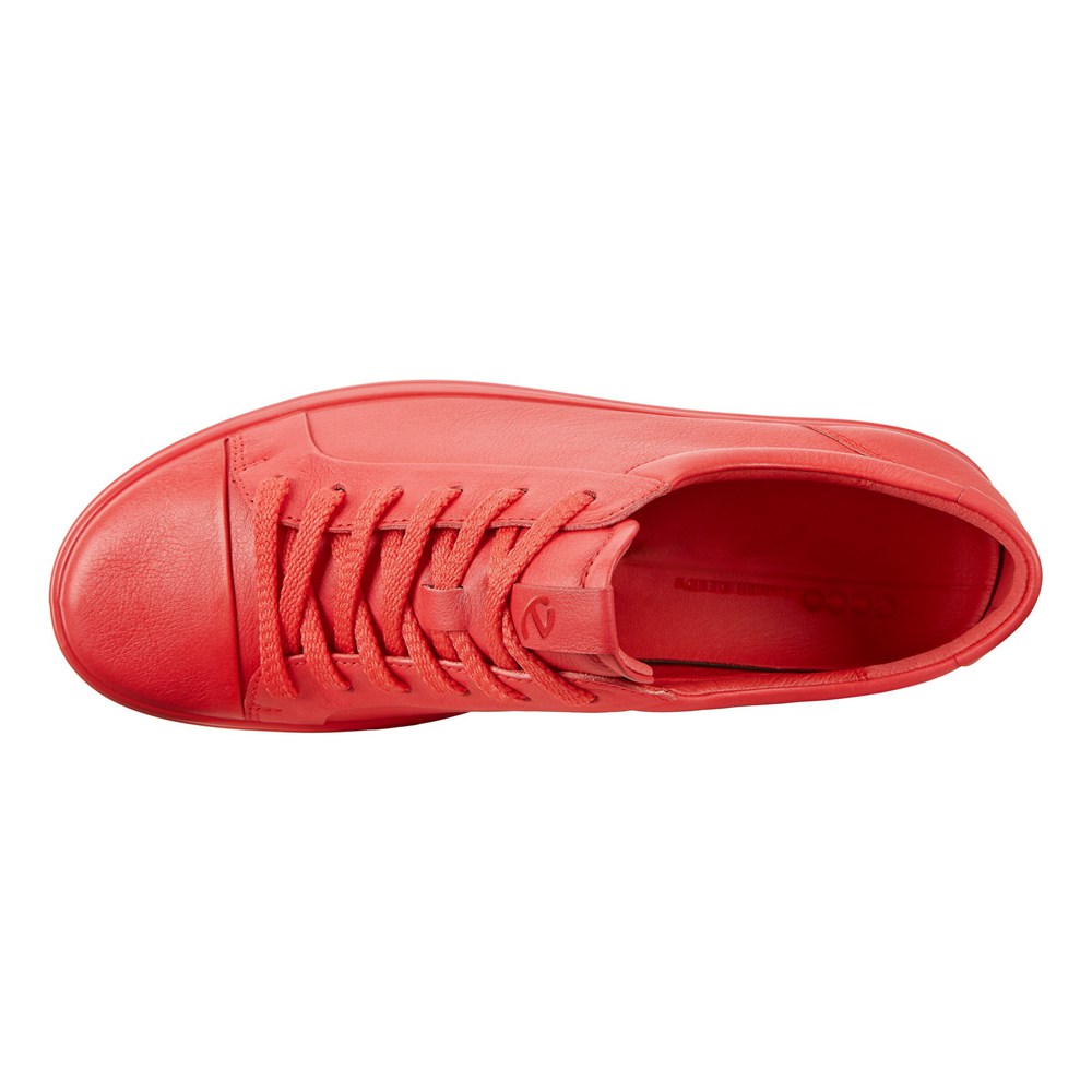 ECCO Sneakersy Damskie - Soft 7 - Czerwone - TAMPZR-735